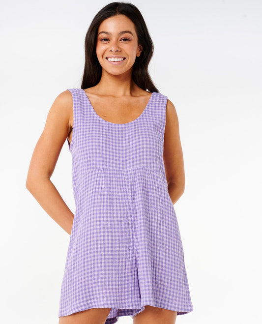 Rip Curl Premium Surf Check Romper Jumpsuits & Rompers Rip Curl S Purple