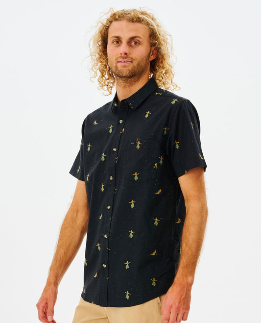 Rip Curl Hula Breach Short Sleeve Shirt Shirt Rip Curl M Black
