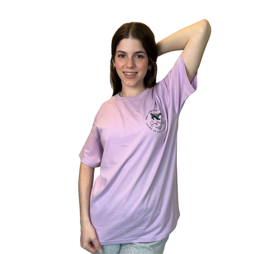 Siesta Key, Fl Tropical State Of Mind Turtle Design Style CC1000