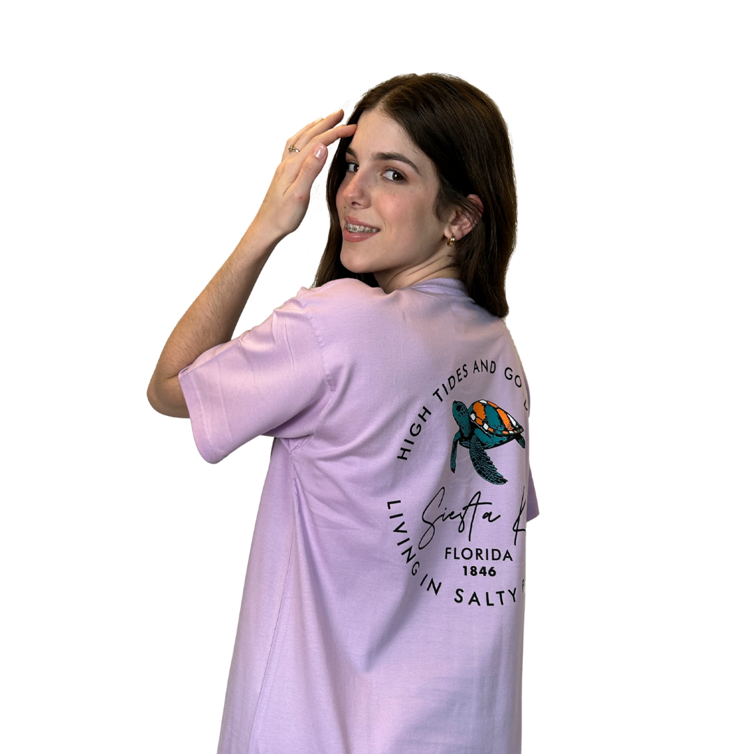 Siesta Key, Fl Tropical State Of Mind Turtle Design Style CC1000