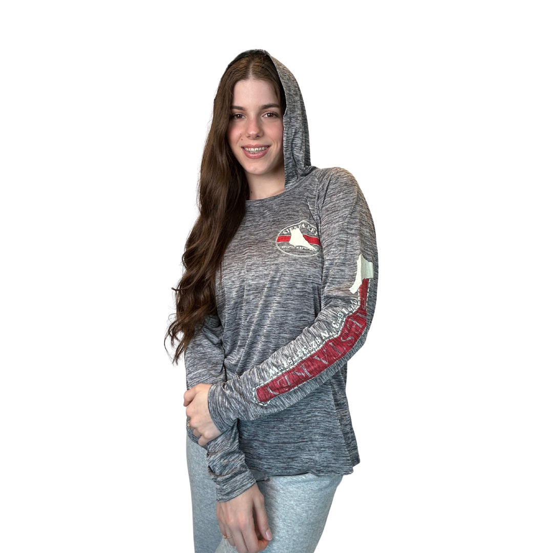 Siesta Key, Fl Salty Vibes Dry Fit 30 UPF Sun Protection Long Sleeve with Hoodie