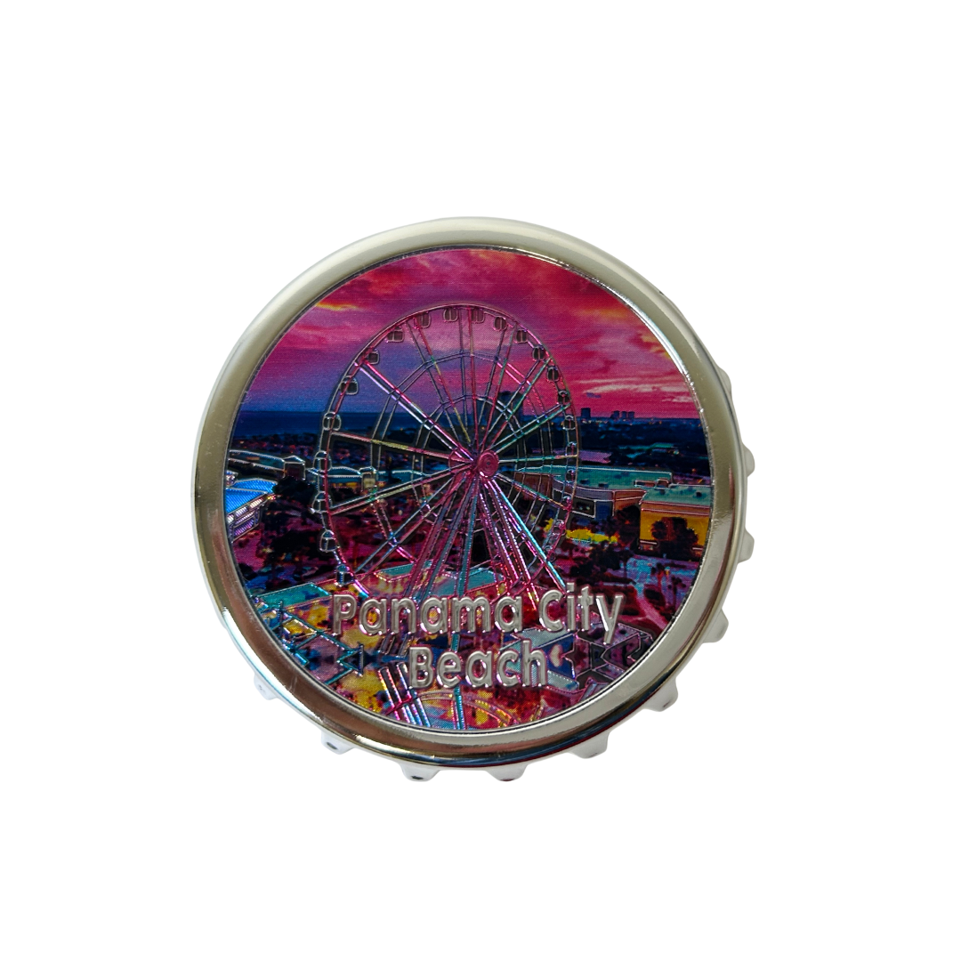 Panama City Beach Bottle Cap Style Opener Magnet souvenirs alvinsisland.com