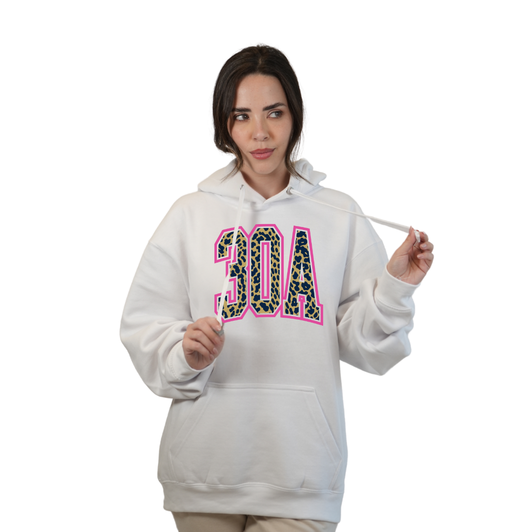 30A Map, Florida Panhandle Design Hoodie Style 252 HOODIES alvinsisland.com S White