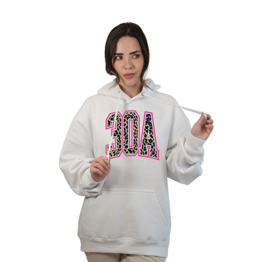 30A Map, Florida Panhandle Design Hoodie Style 252 HOODIES alvinsisland.com S White