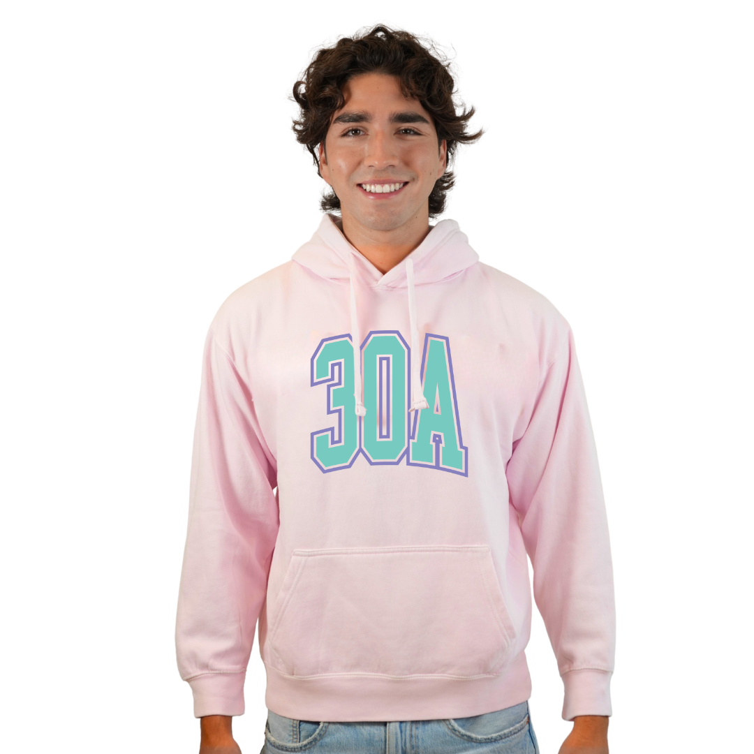 30A Map, Florida Panhandle Design Hoodie Men Style 252 HOODIES alvinsisland.com Pink S