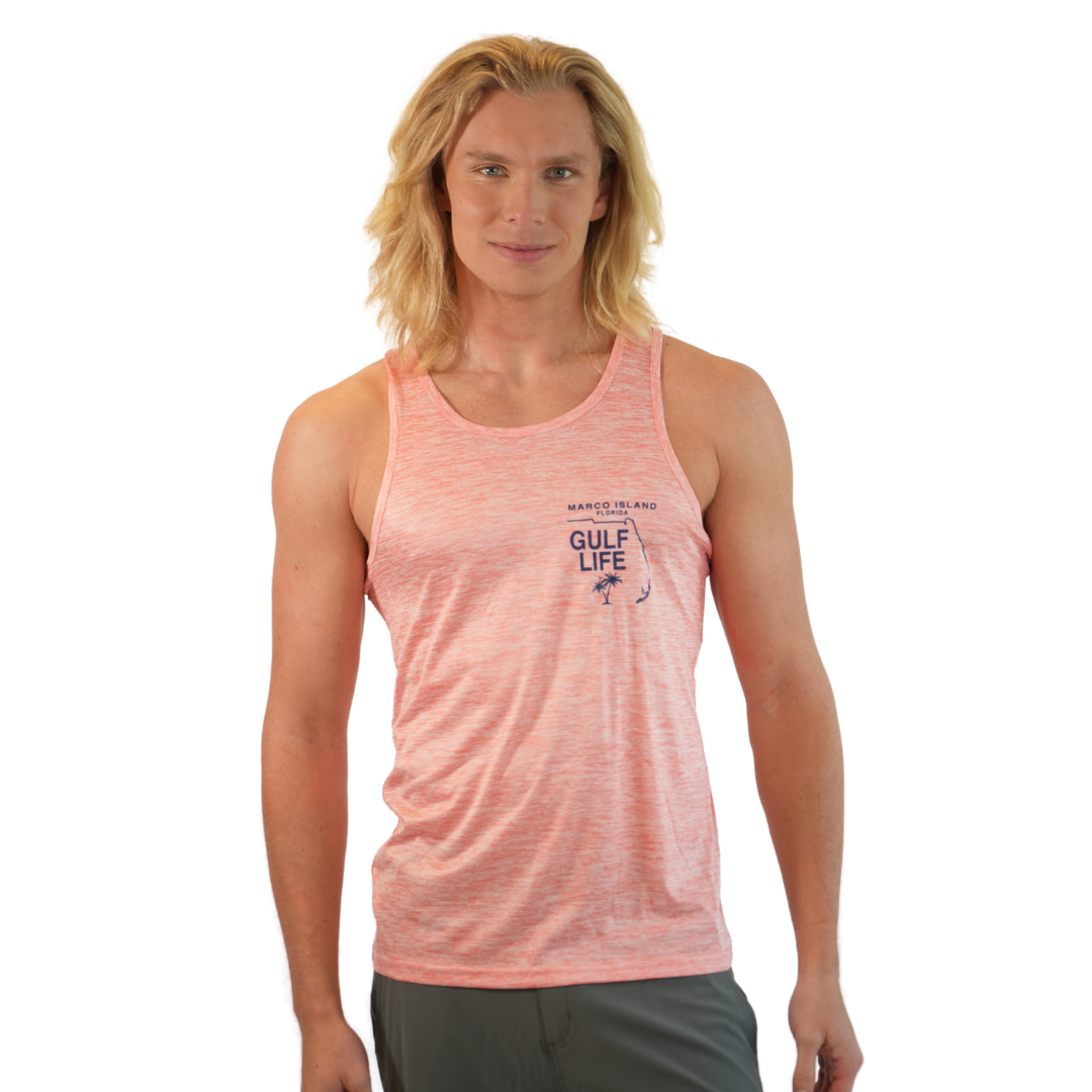 Marco Island Gulf Life Mens Tank Dry Fit 30upf Sun Protection Style 14850