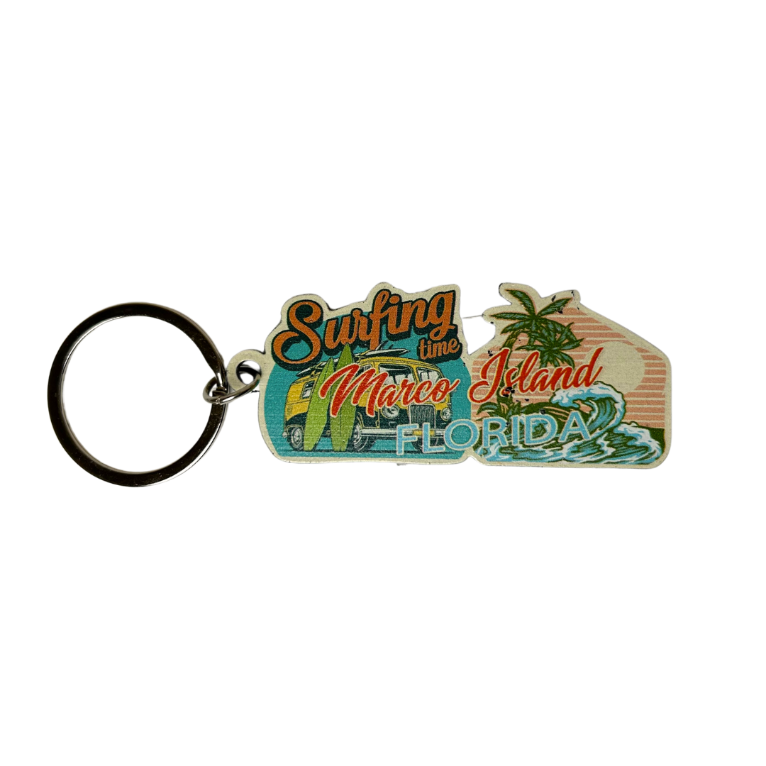 Marco Island Vintage Style 2.25" Keychain souvenirs alvinsisland.com