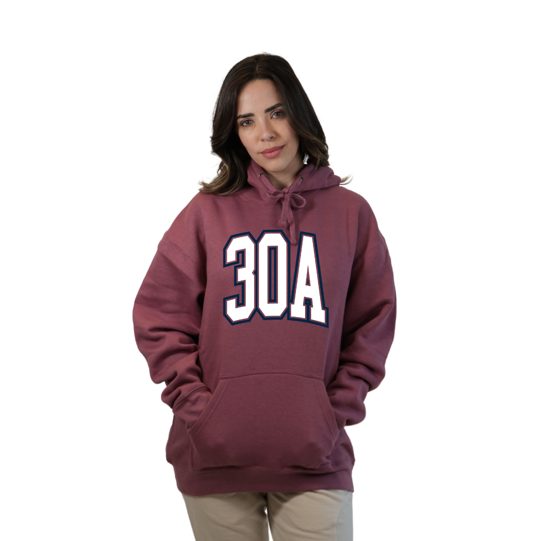 30A Map, Florida Panhandle Design Hoodie Style 252 HOODIES alvinsisland.com S Rosewood