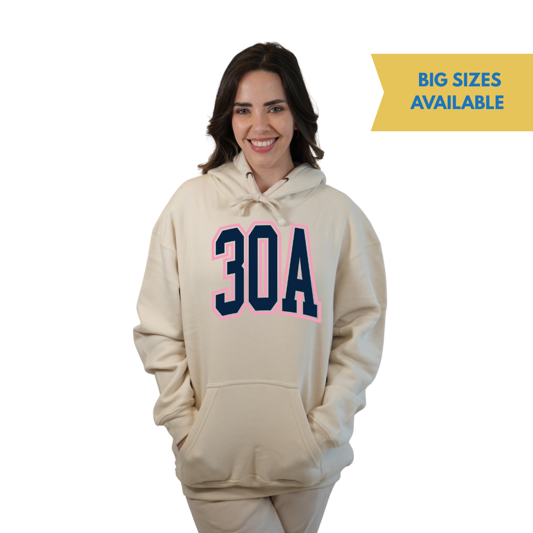 30A Map, Florida Panhandle Design Hoodie Style 252 HOODIES alvinsisland.com S Oatmeal