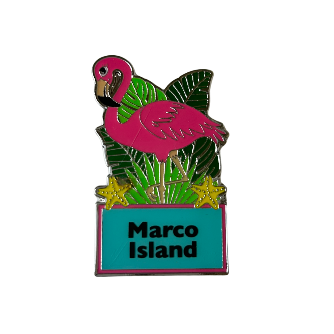 Marco Island Flamingo Pink Colorfull Magnet