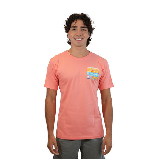 Marco Island Sun Combed/Cotton Unisex Peach T-Shirt Style Cc1000