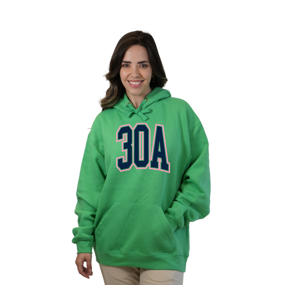 30A Map, Florida Panhandle Design Hoodie Style 252 HOODIES alvinsisland.com S Shamrock