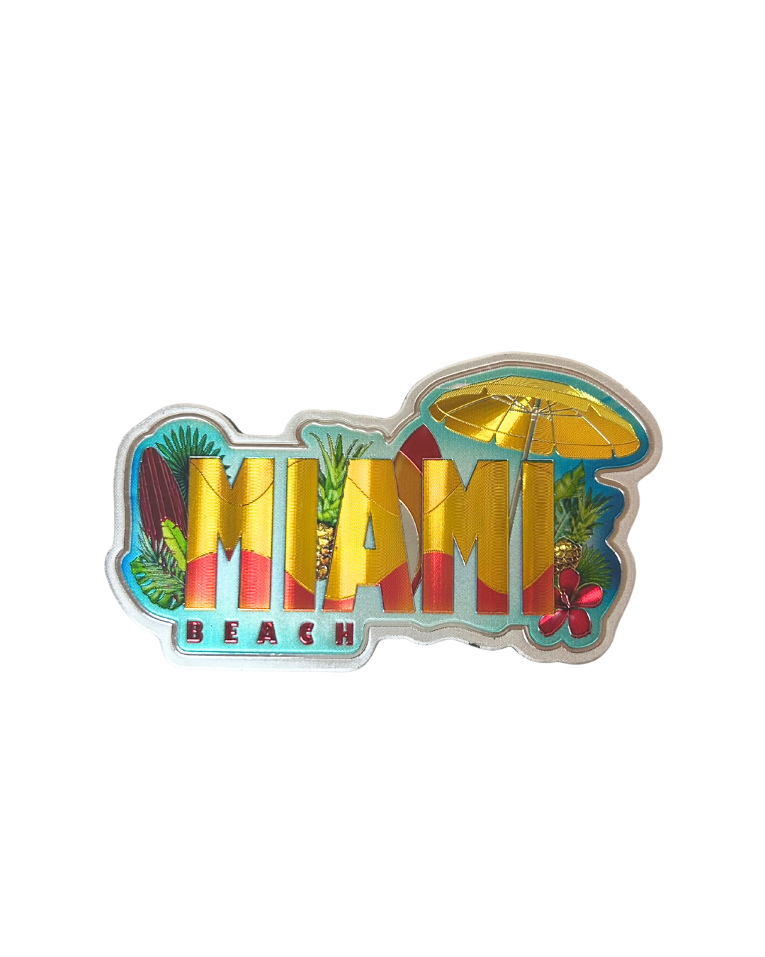 Miami Beach, Fl Tropical Design Magnet souvenirs alvinsisland.com