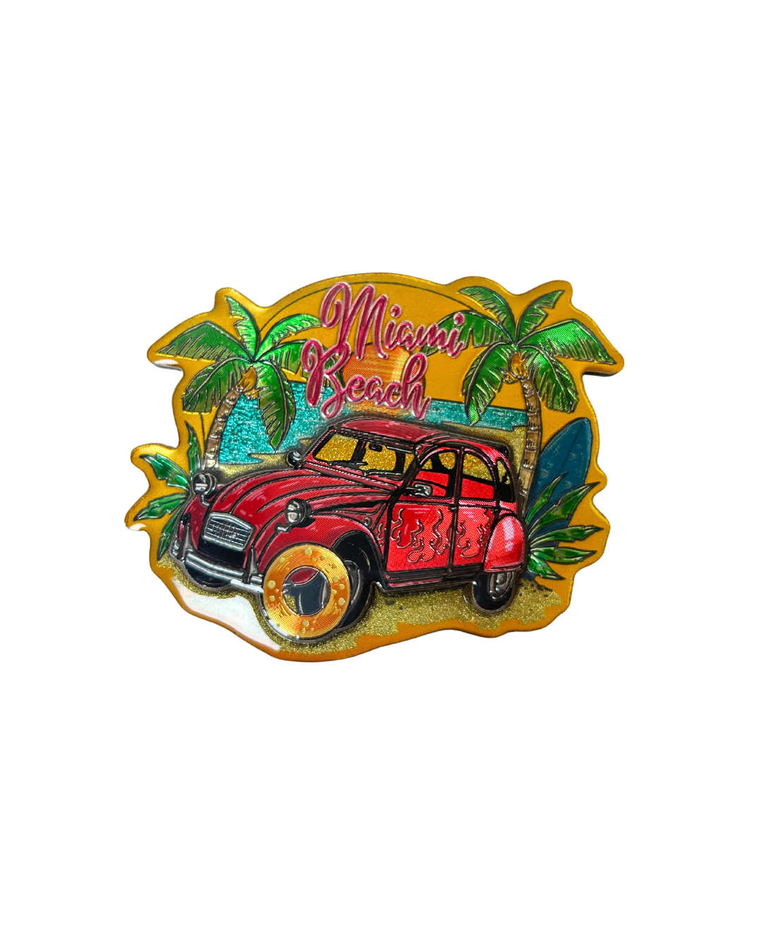 Miami Beach, Fl Antique Car Design Magnet souvenirs alvinsisland.com
