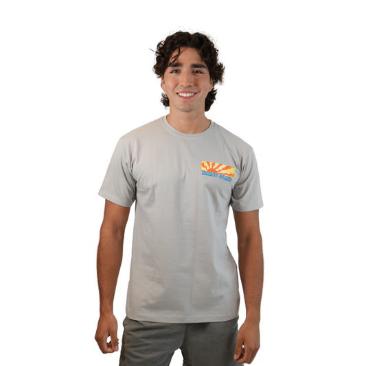 Marco Island Sunset Combed/Cotton Unisex Silver T-Shirt Style Cc1000