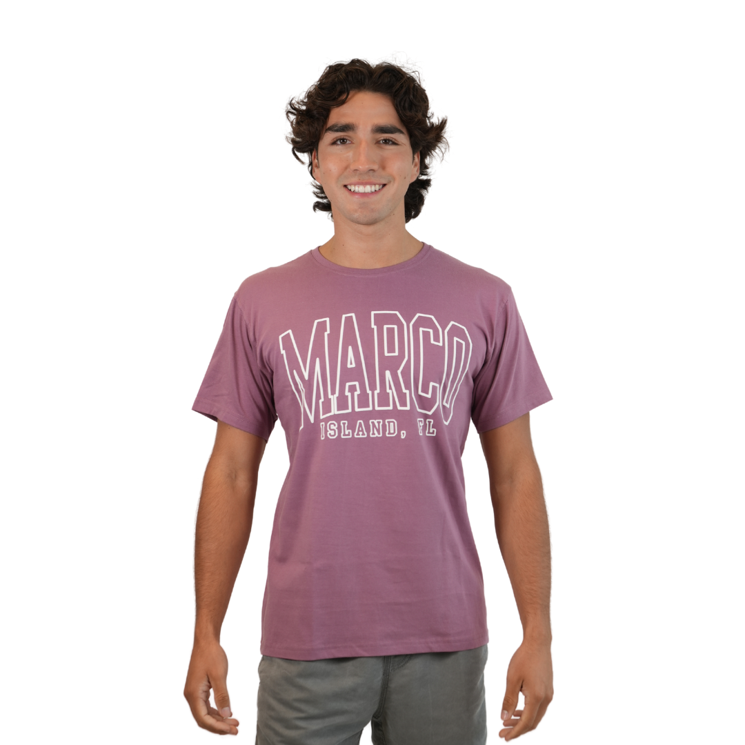 Marco island Fl, Combed/Cotton Unisex Rosewood T-Shirt Style Cc1000
