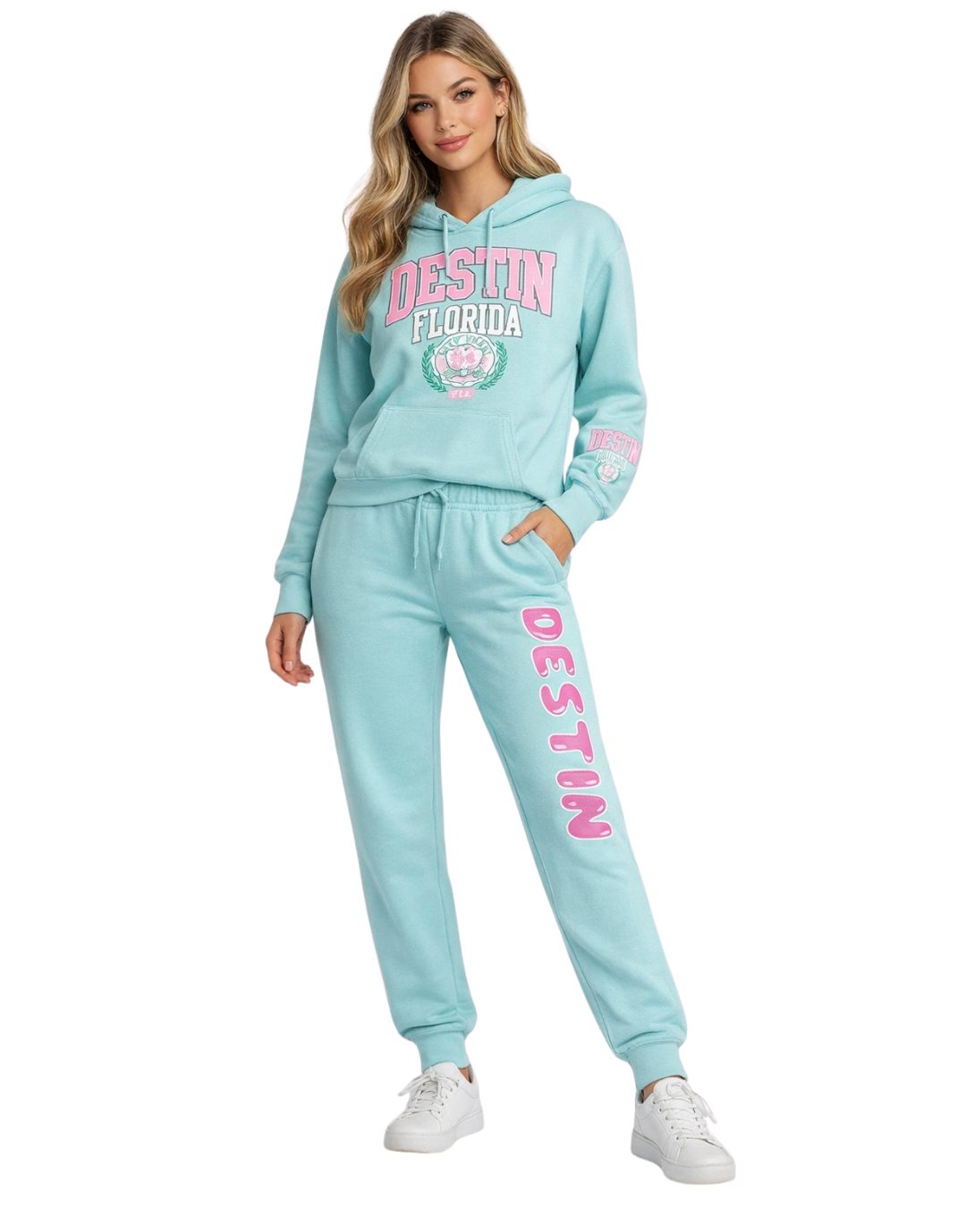 Destin, Fl Shield (Hoodie& Pants) Set (Two piece) Clothing alvinsisland.com Sky Blue S