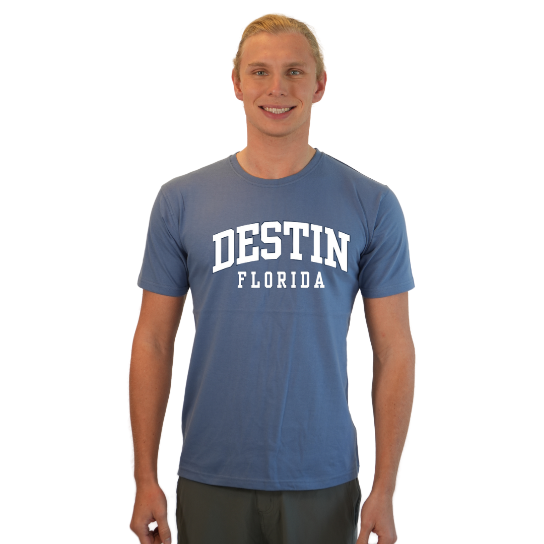 Destin Florida Combed Cotton Men T-Shirt with a Front Destin Design Style CC1000