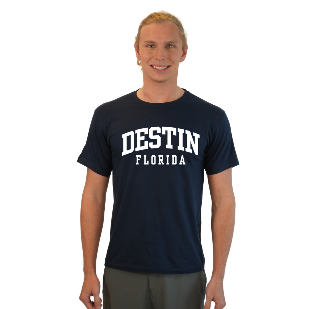 Destin Florida Combed Cotton Men T-Shirt with a Front Destin Design Style CC1000