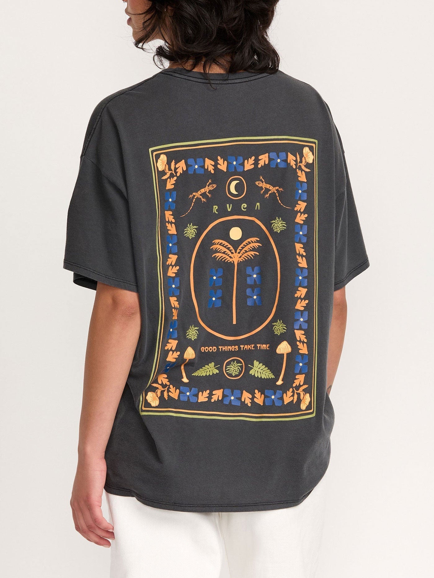 Baggie Washed Black T-Shirt Clothing Vans
