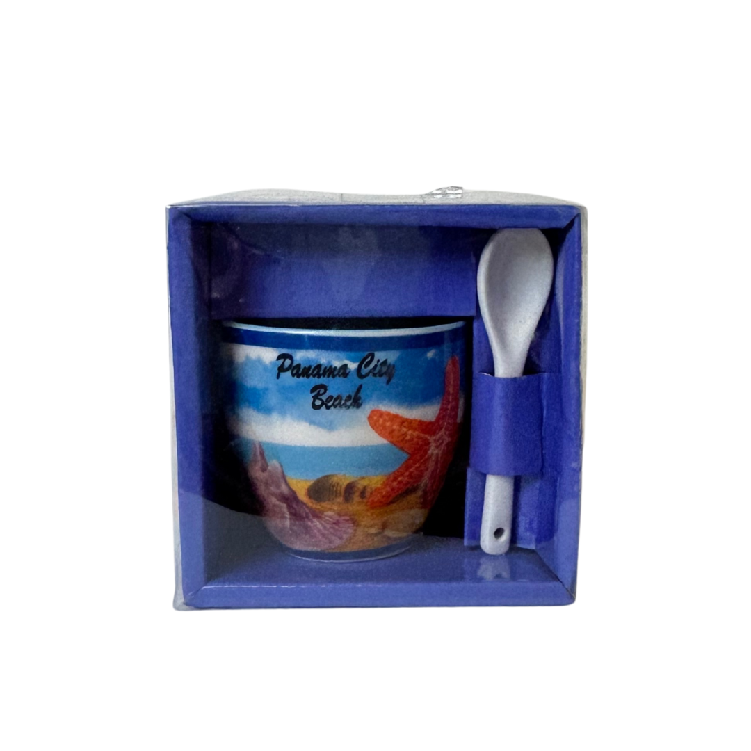 Panama City Beach Design Espresso Mug With Spoon souvenirs alvinsisland.com
