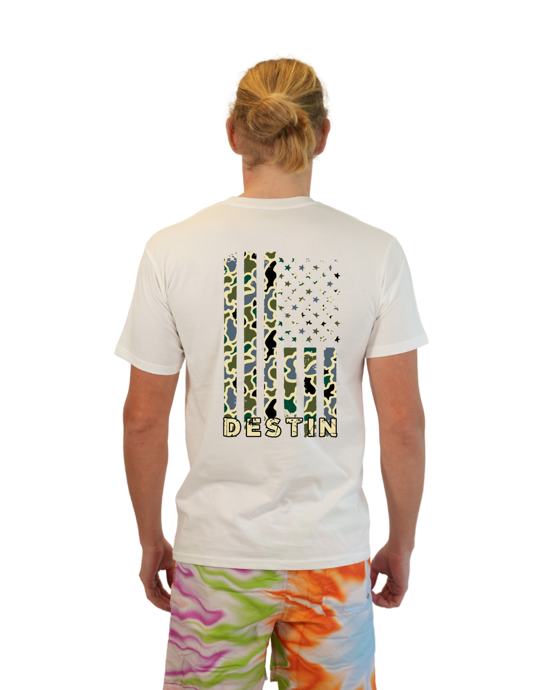Destin American Flag Men T-Shirt – Camouflage Edition T-SHIRT alvinsisland.com