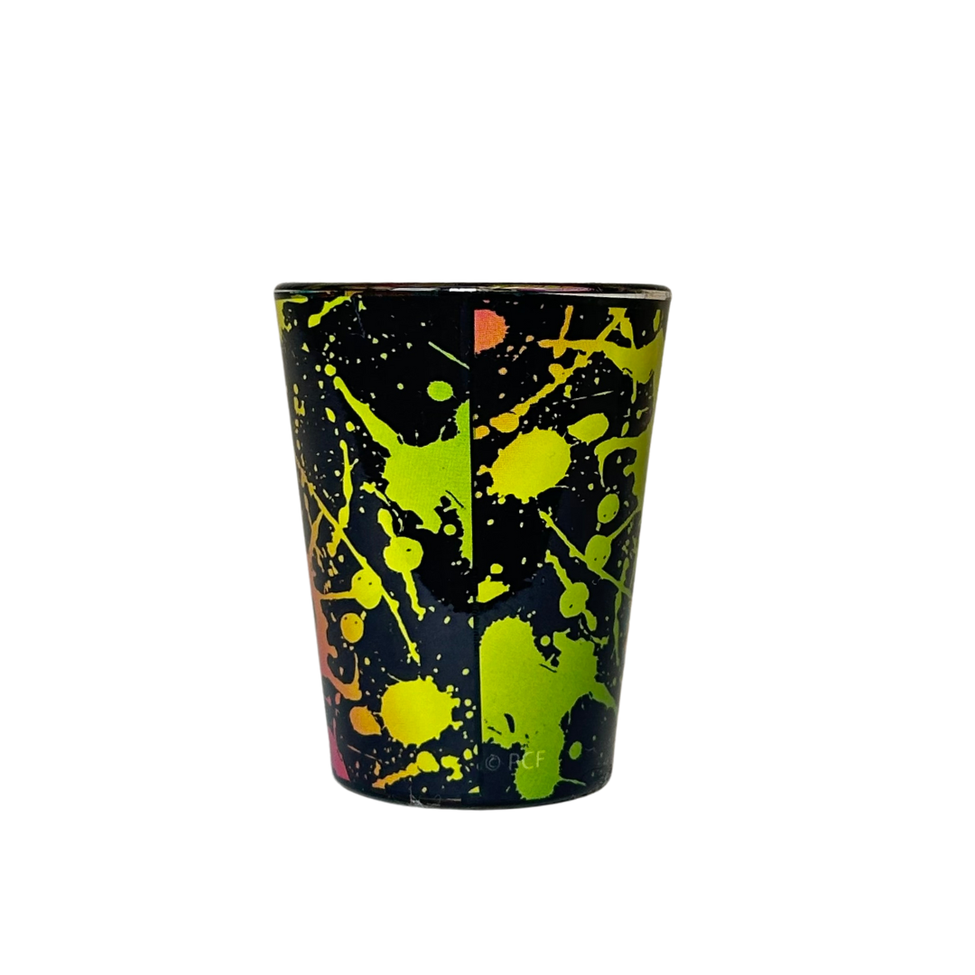 Marco Island Hibiscus Color Black Shots Glass
