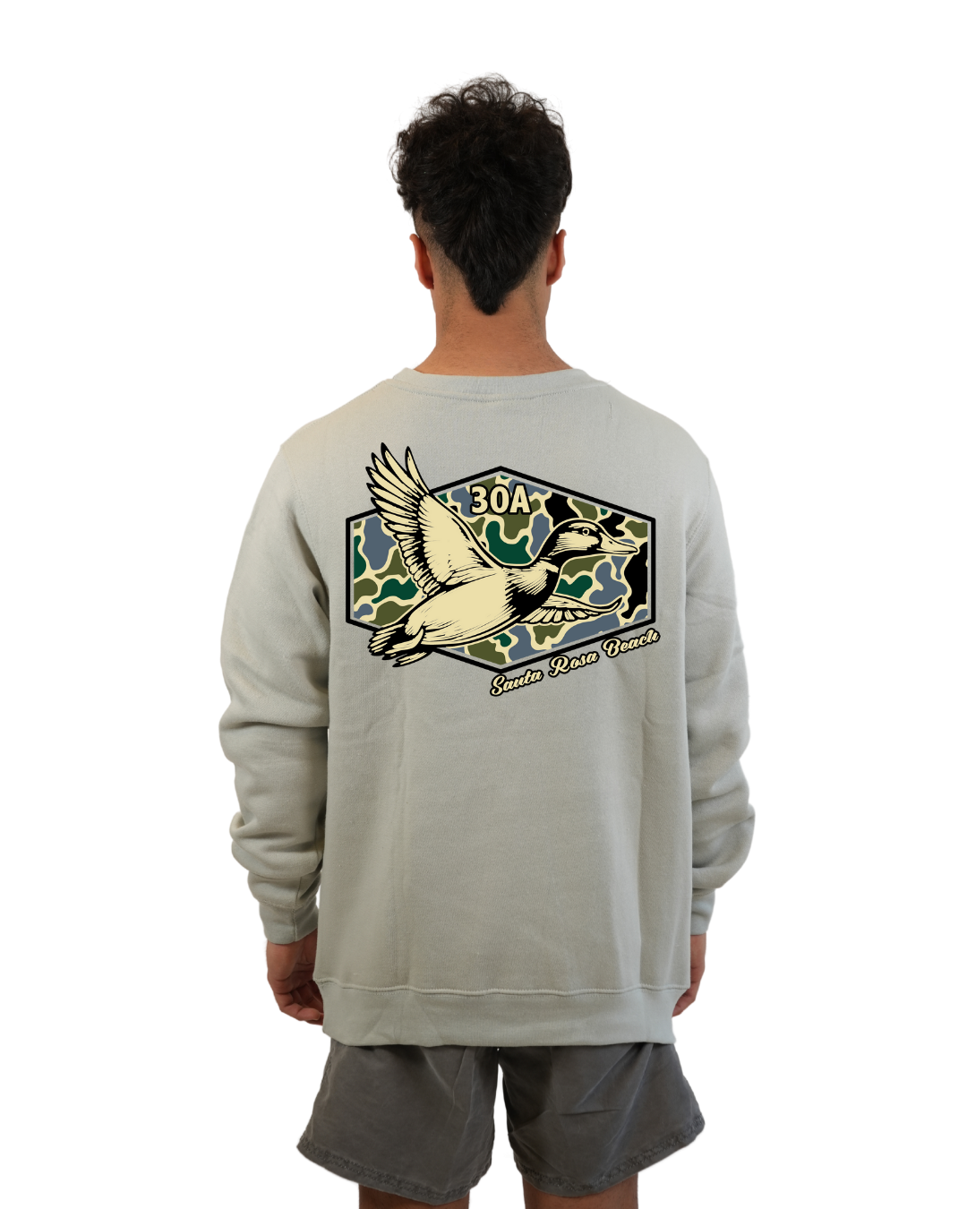 Santa Rosa Beack Duck Men Crewneck – Camouflage Edition