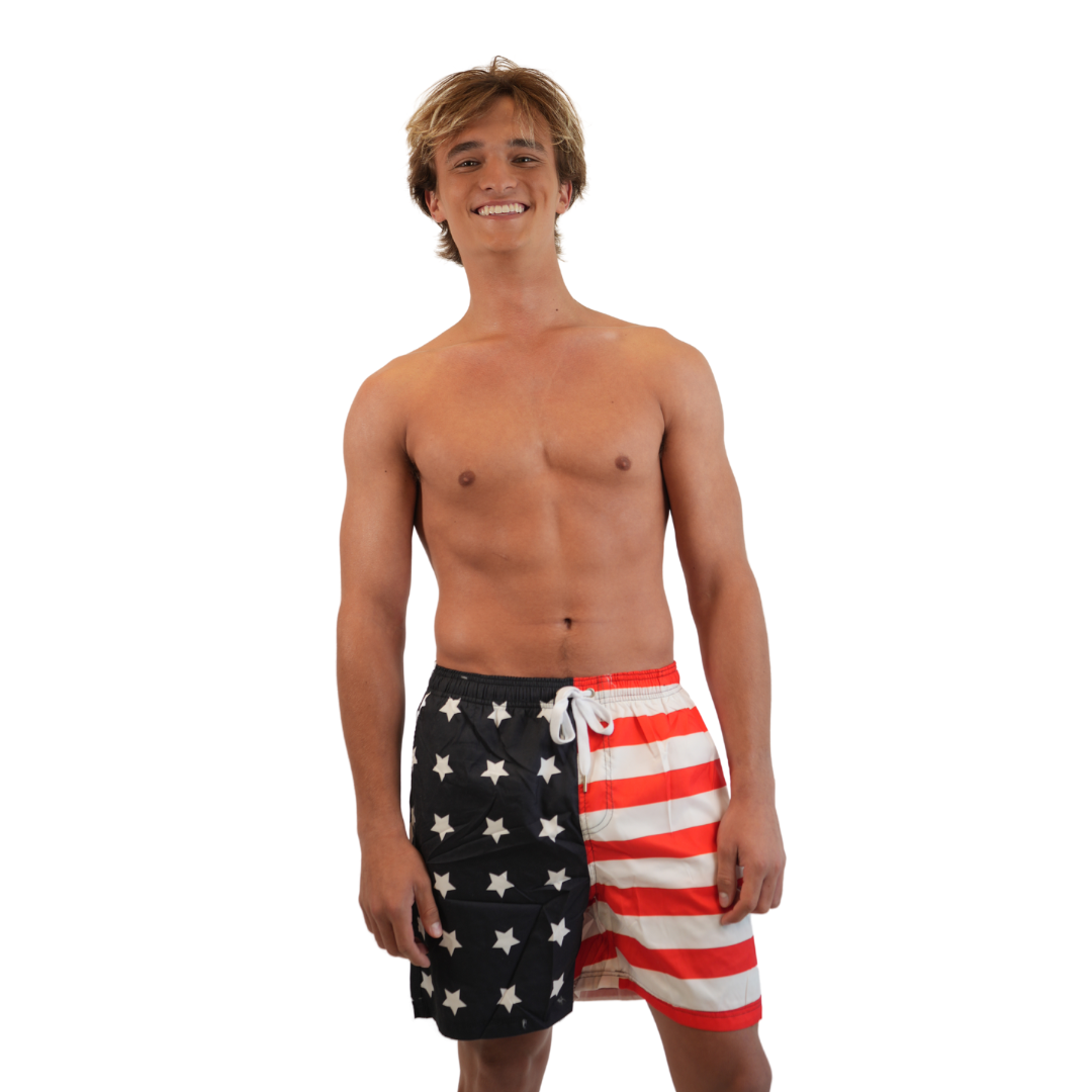 Mens Swim Trunks United States Flag Style Sm-004 SHORT alvinsisland.com