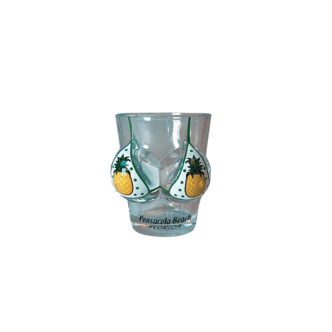 Pensacola Beach, Fl Pineaple Bikini Bust 3d Shot Glass
