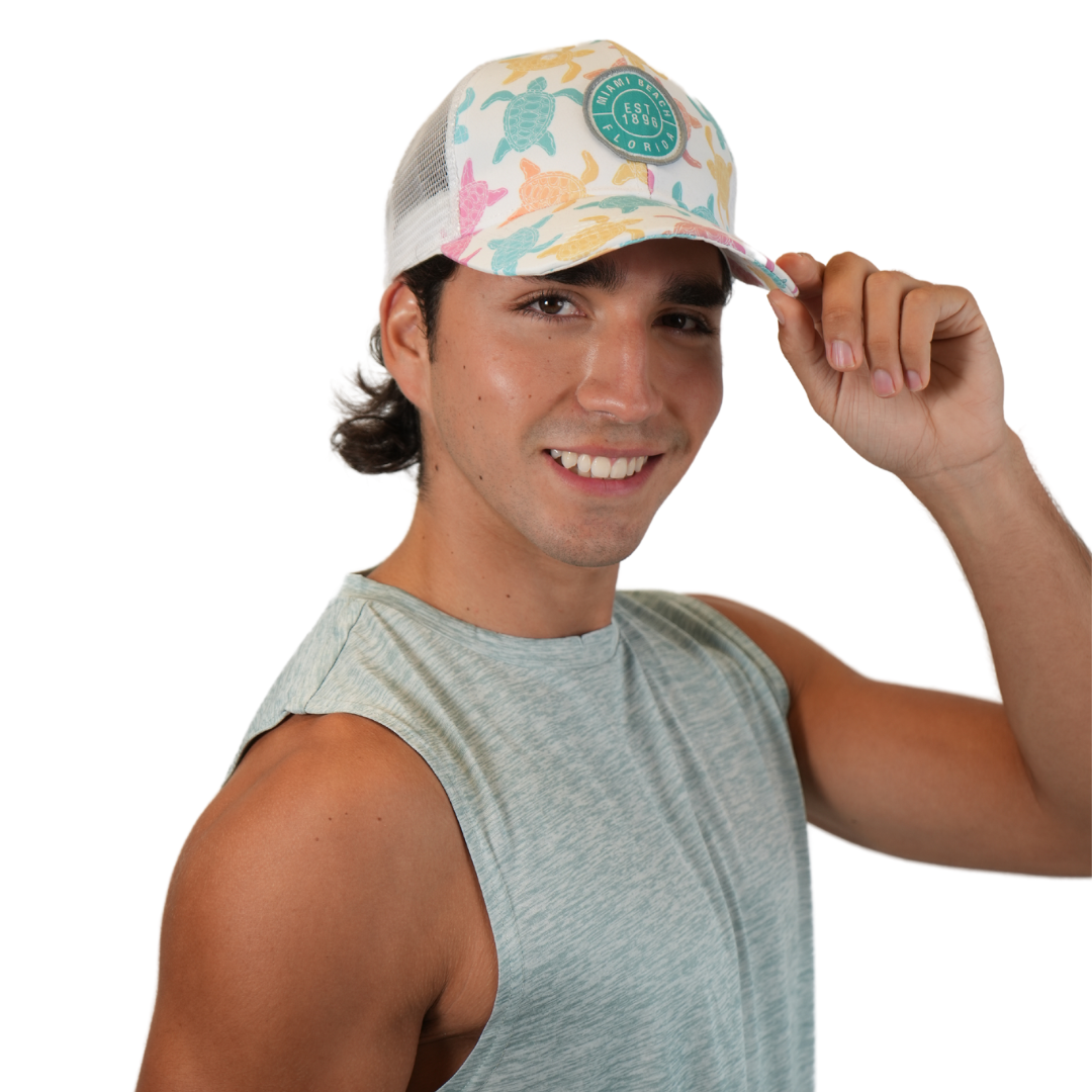 Miami Mesh Turtle Cap White Adjustable Style CHB3020