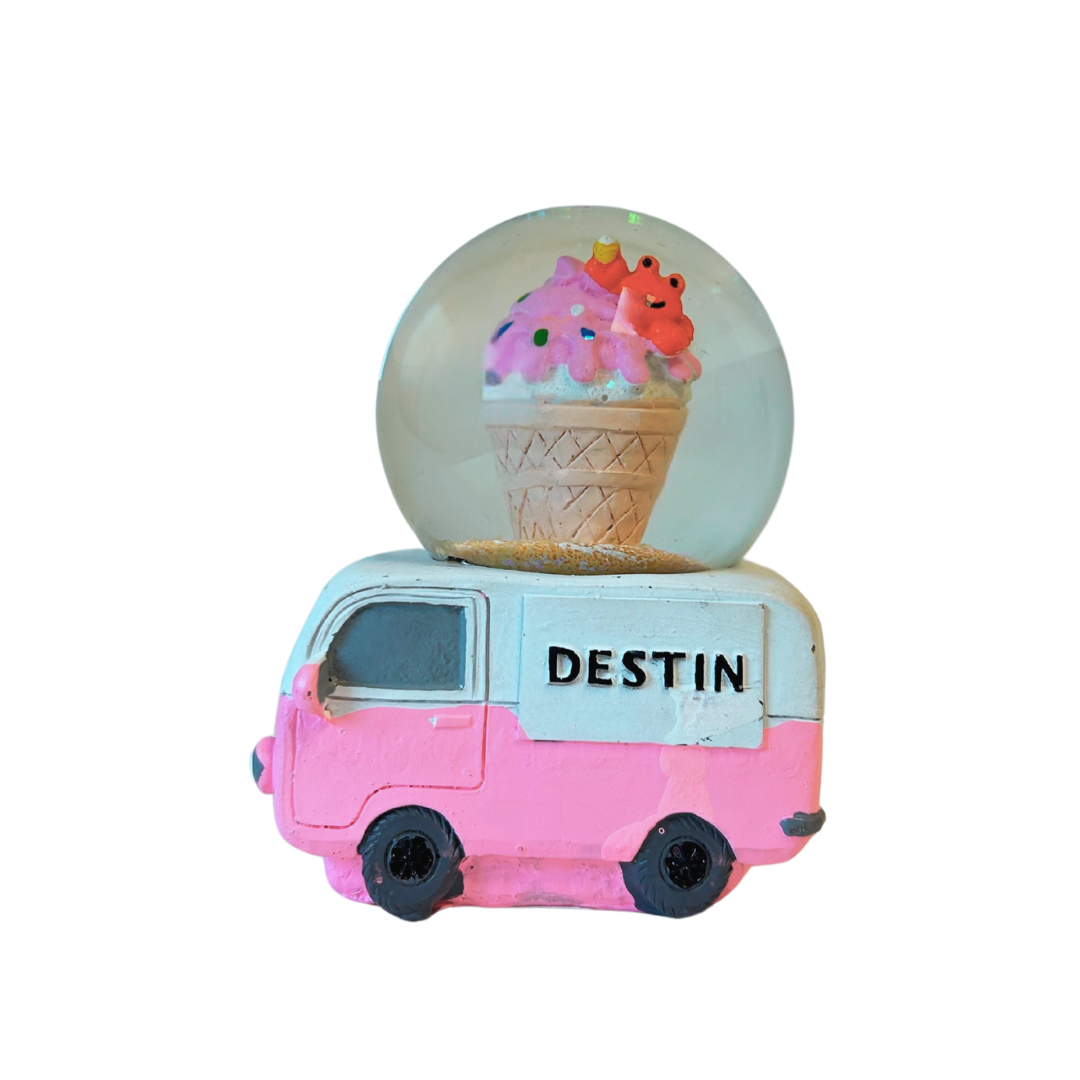 Destin Ice Cream Van Water Globes 65mm Souvenir souvenirs alvinsisland.com