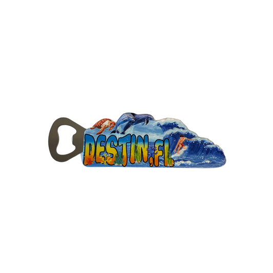 Destin Wave Design Opener Magnet souvenirs alvinsisland.com