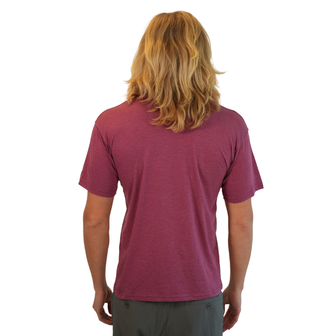 Miami Beach Florida Salty Waves Poly/Cotton Unisex H.Burgandy T-Shirt Style Pc1001 T-SHIRT alvinsisland.com