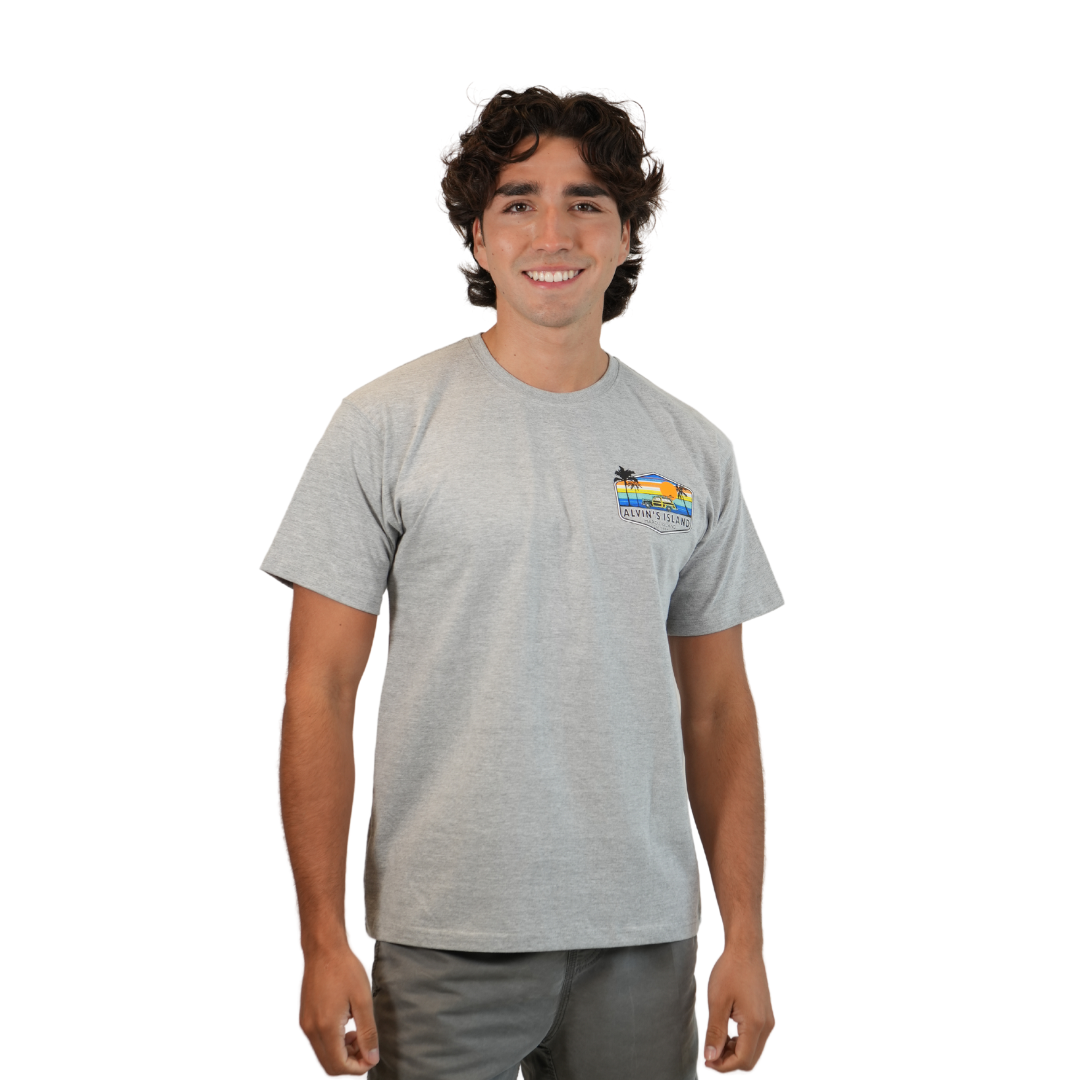 Marco Island Alvin's Island, Combed/Cotton Unisex Hea Grey T-Shirt Style Cc1000