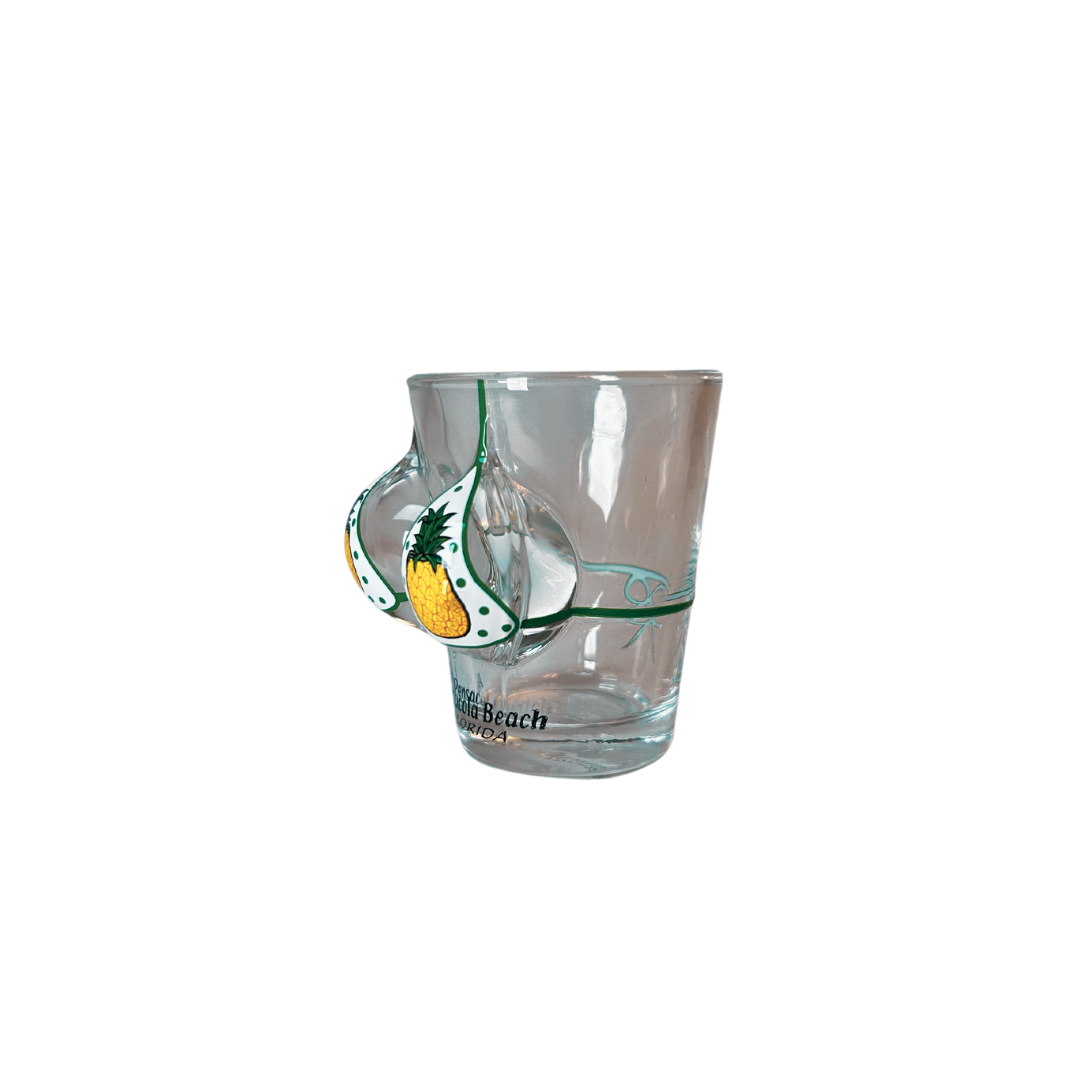 Pensacola Beach, Fl Pineaple Bikini Bust 3d Shot Glass