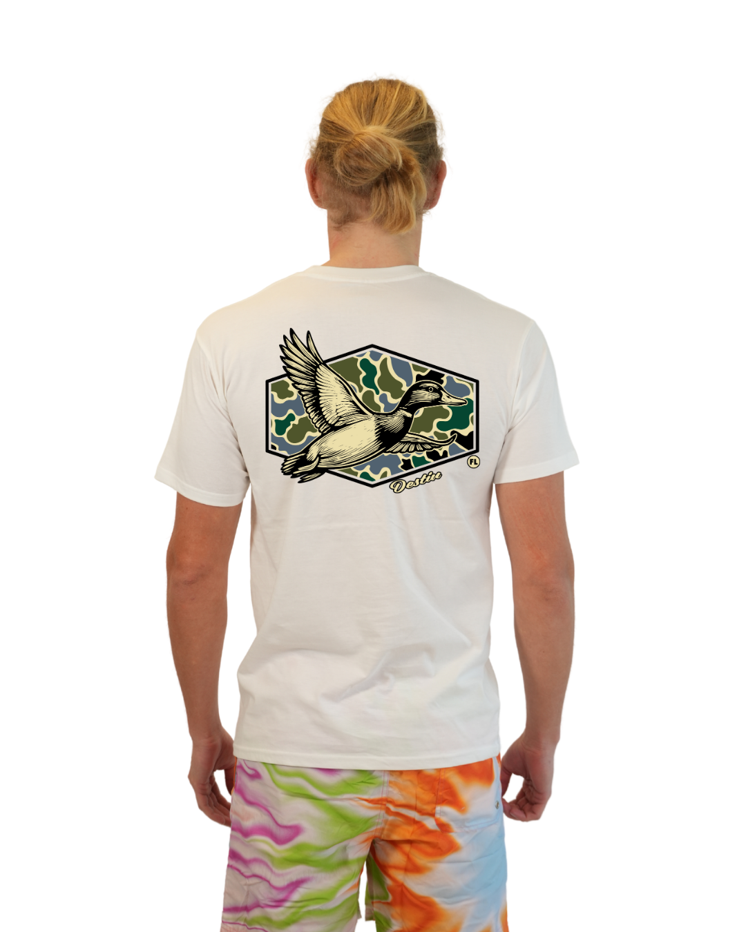 Pensacola Beach Duck Men T-Shirt Camouflage Edition