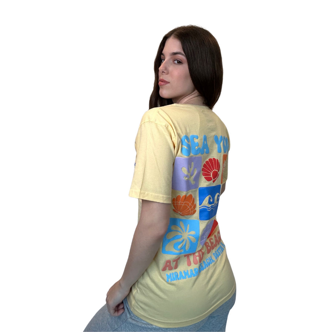 Miramar, Fl Combed Cotton Women T-Shirt with Sea You at the beach Design Style CC1000 T-SHIRT alvinsisland.com