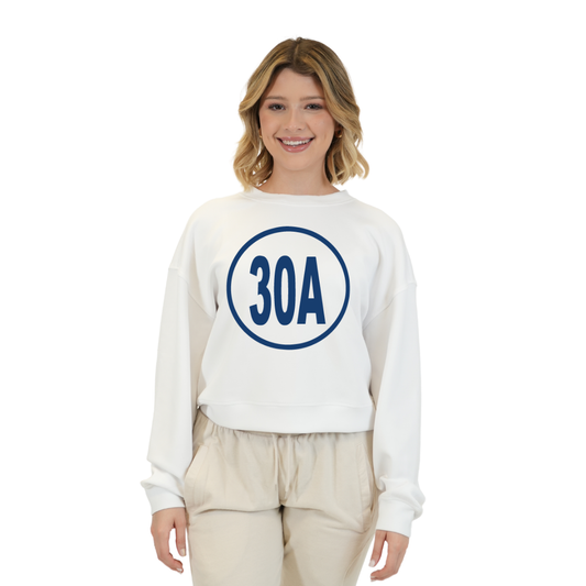 30A, Florida Panhandle Fleece Crewneck Sweatshirt crewneck alvinsisland.com S White