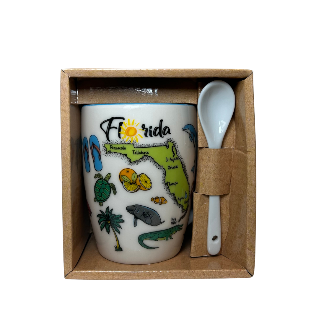 Marco Island Florida Map Mug With Spoon