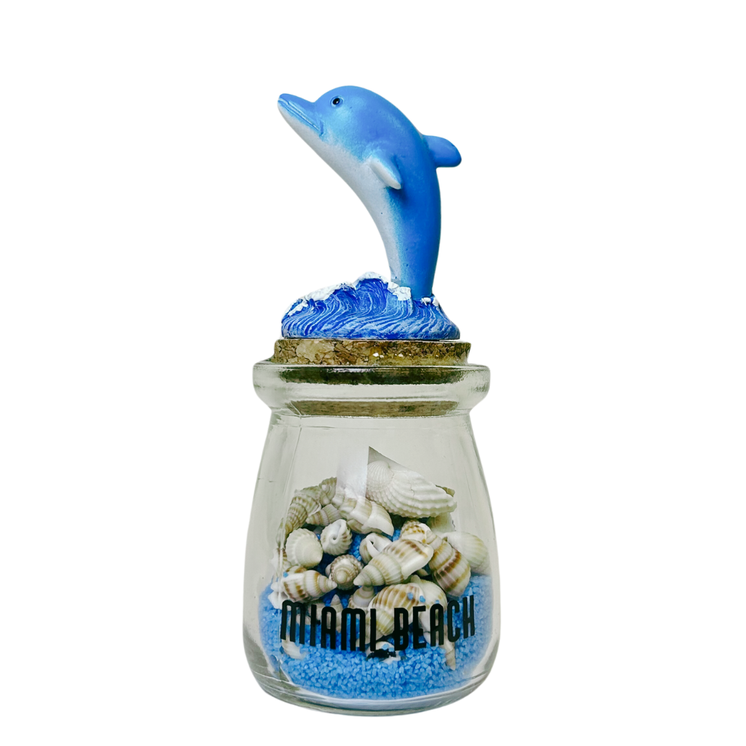 Miami Figurine Dolphin Bottle Souvenir souvenirs alvinsisland.com