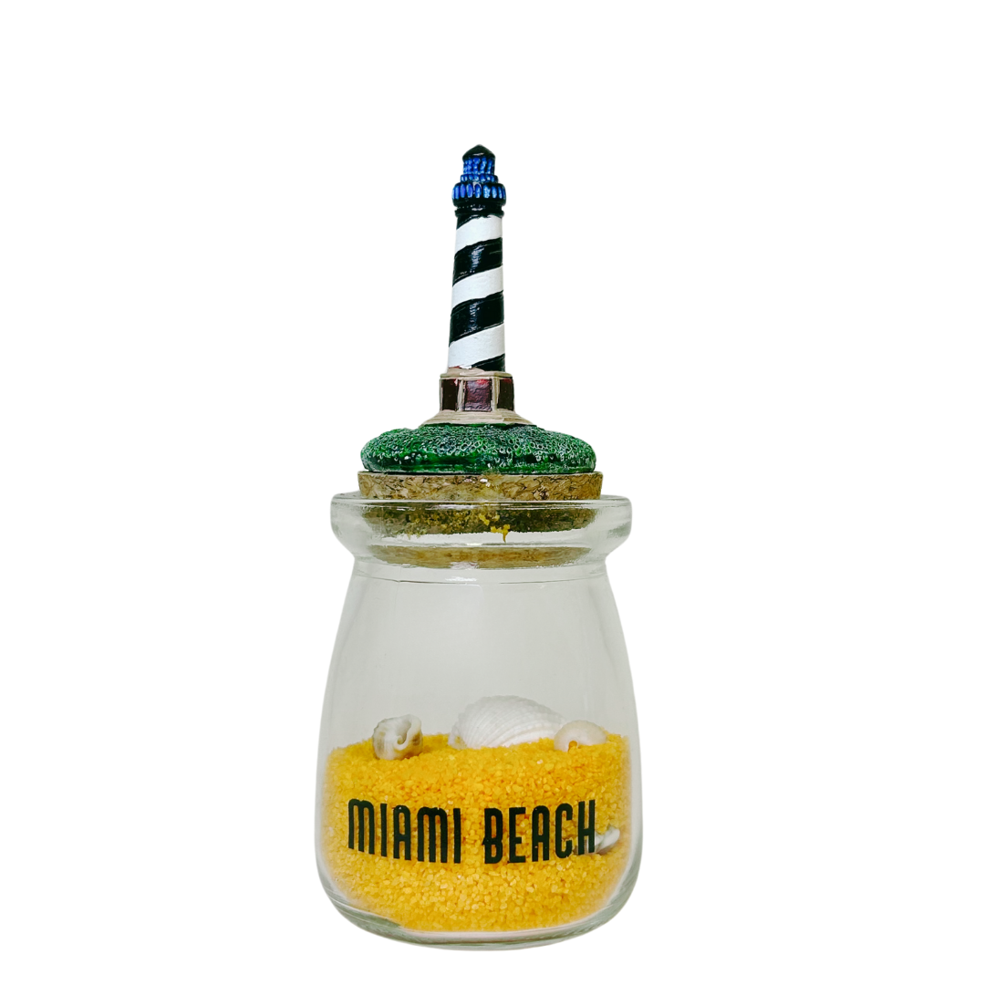 Miami Figurine Lighthouse Bottle Souvenir souvenirs alvinsisland.com