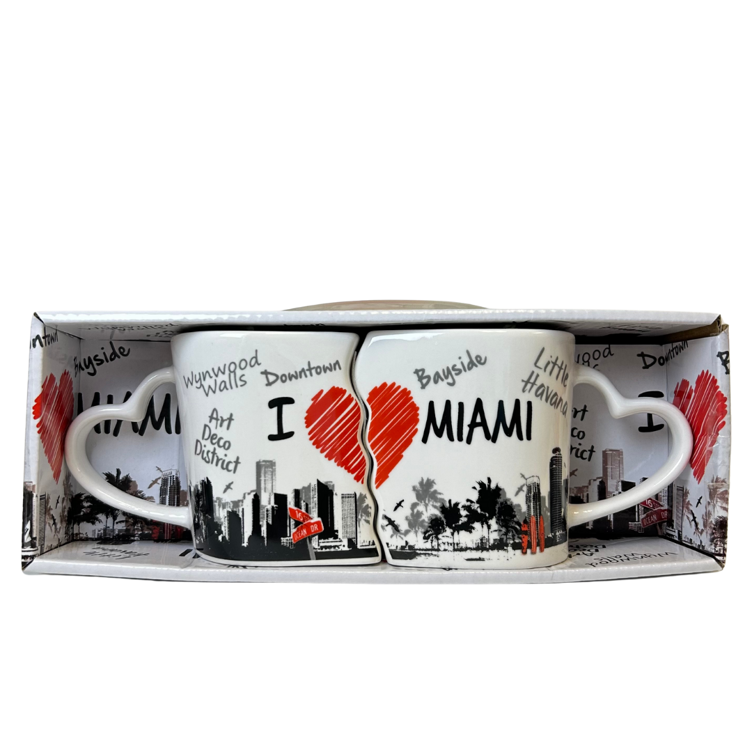 Set Miami Puzzle Mug 2 Pieces souvenirs alvinsisland.com