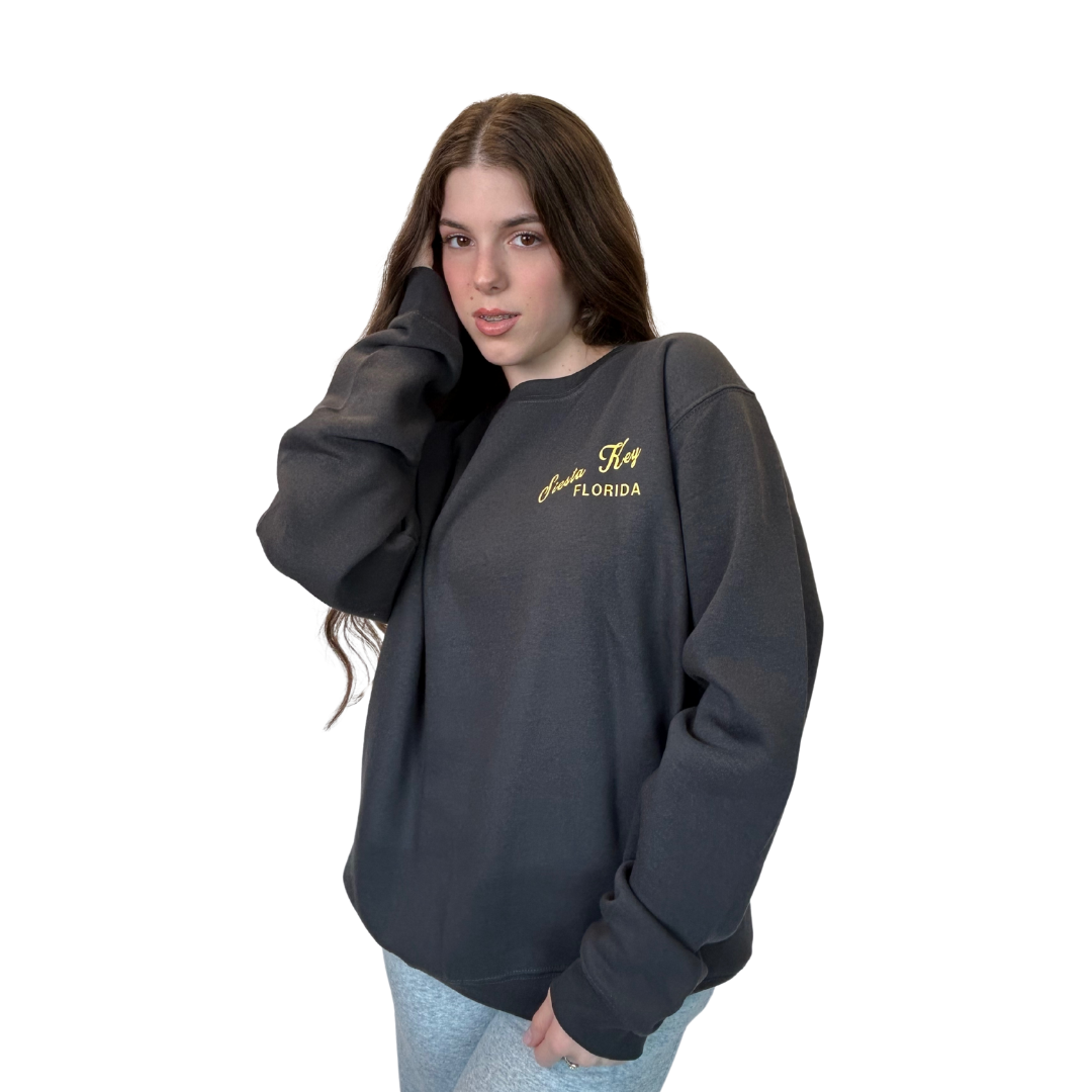 Siesta Key, Crewneck Women with texture patch on the back Style 067