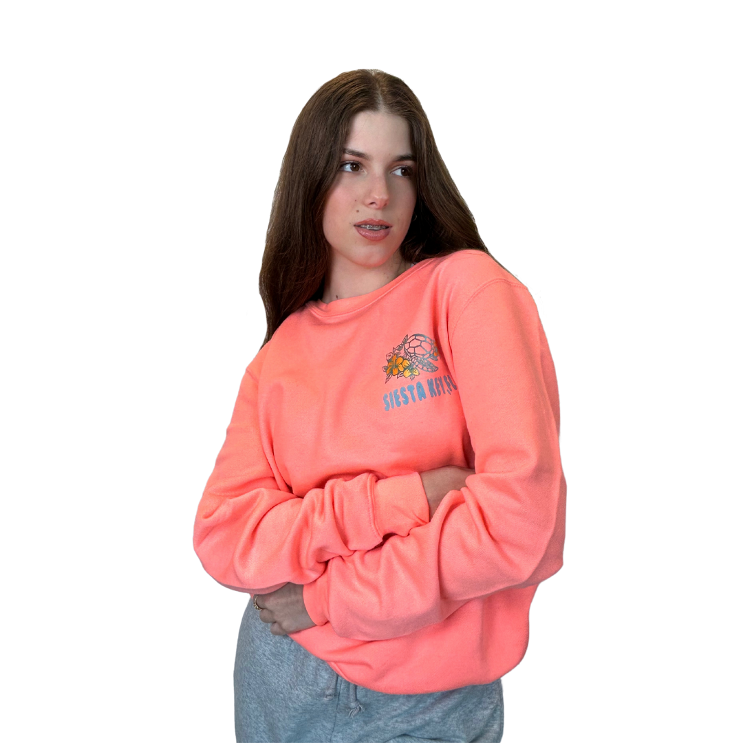 Siesta Key, Crewneck Women with texture patch on the back Style 067