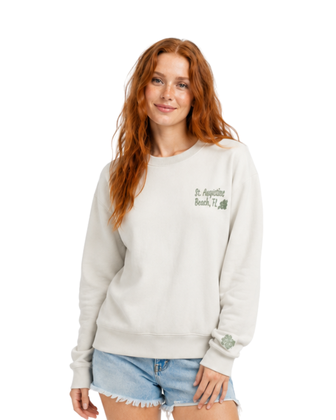 St. Augustine, Wave Back Emb Crewneck
