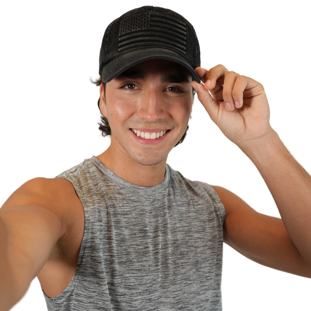 Miami Usa Flag Cap Black Adjustable Style Ding-406