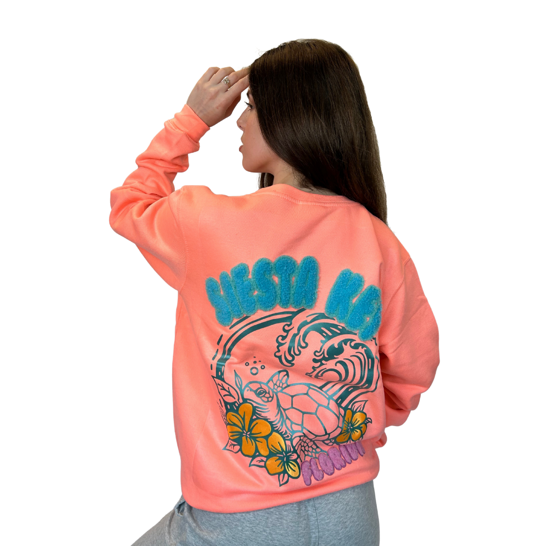 Siesta Key, Crewneck Women with texture patch on the back Style 067