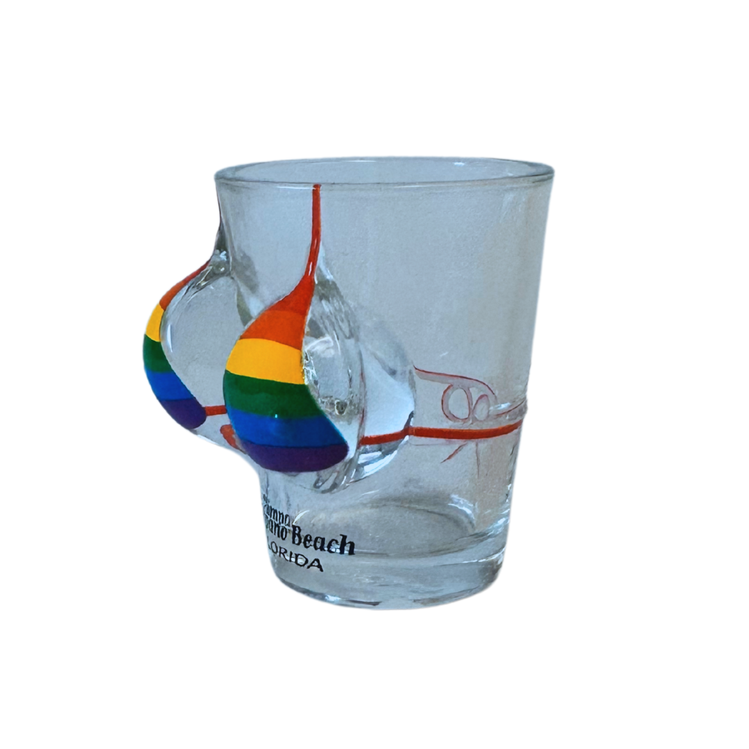 Pompano Beach, Fl Bikini Bust Flamingo 3d Shot Glass souvenirs alvinsisland.com