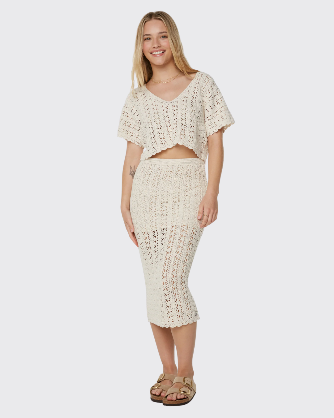 Roxy Sea Swirl Crochet Skirt Skirts Roxy